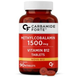 Carbamide Forte Vitamin B12 Tablets | Methylcobalamin 1500mcg – Active Form of Methylcobalamin B12 Vitamin Tablets For Men & Women – 90 Tablets