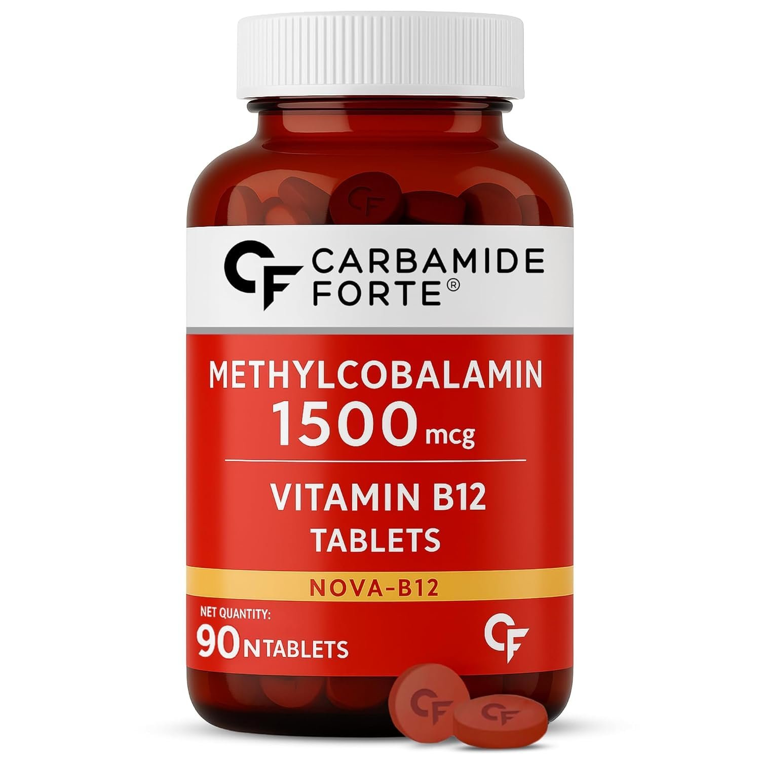 Carbamide Forte Vitamin B12 Tablets | Methylcobalamin 1500mcg – Active Form of Methylcobalamin B12 Vitamin Tablets For Men & Women – 90 Tablets