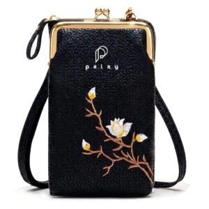 PALAY Women’s Small Cross-Body Phone Bag Stylish PU Leather Mobile Cell Phone Holder Pocket Purse Wallet Sling Bag Mini Shoulder Bags