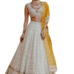 TRENDMALLS Women’s Georgette Embroidery Sequence Work Lehenga Choli with Dupatta For Women Semi-Stitch