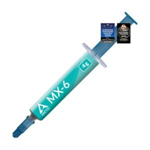 Arctic MX-6 (4 g) – Ultimate Performance Thermal Paste for CPU, Consoles, Graphics Cards, laptops, Very high Thermal Conductivity, Long Durability, Non-Conductive, Non-capacitive