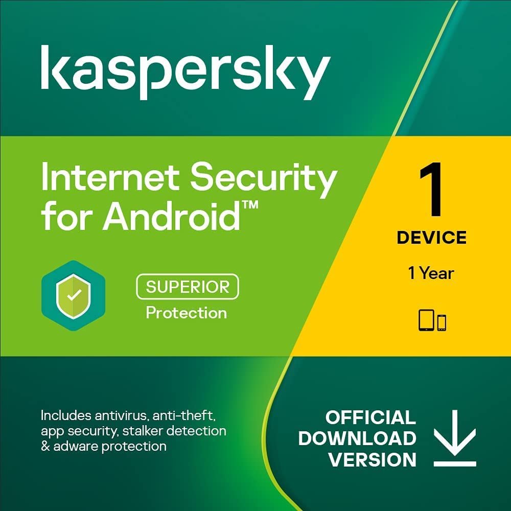 Kaspersky | Internet Security for Android | 1 Device | 1 Year (Pack of 2 Individual Keys) | Email Delivery – No CD