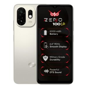 Zeno 100 Lite | UNISOC Octa-Core Processor | 2GB + 4GB RAM 64GB Storage | 5000mAh Battery | 6.6″ HD+ 90Hz Display | DTS Sound | Titanium Gold