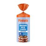 Pintola Organic Brown Rice Cake Lightly Salted 130g | Gluten-Free Snack | 9 Wholegrains | Low Fat | 30 Calories per Cake | Soy & Yeast Free | Healthy Snack for Weight Loss