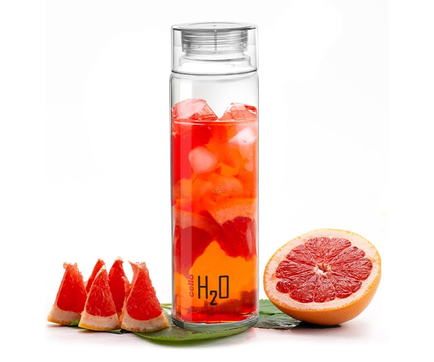 CELLO H2O Glass Water Bottle for Office & Daily Use 920 ml, Transparent | Durable & Stylish, Freezable & Fridge Safe, Leakproof Wide Mouth Leadfree Toughened Glass Water Bottle For Kitchen & Travel