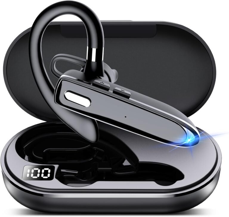 EUQQ Bluetooth Single wireless Headset Handsfree Earpiece for phone