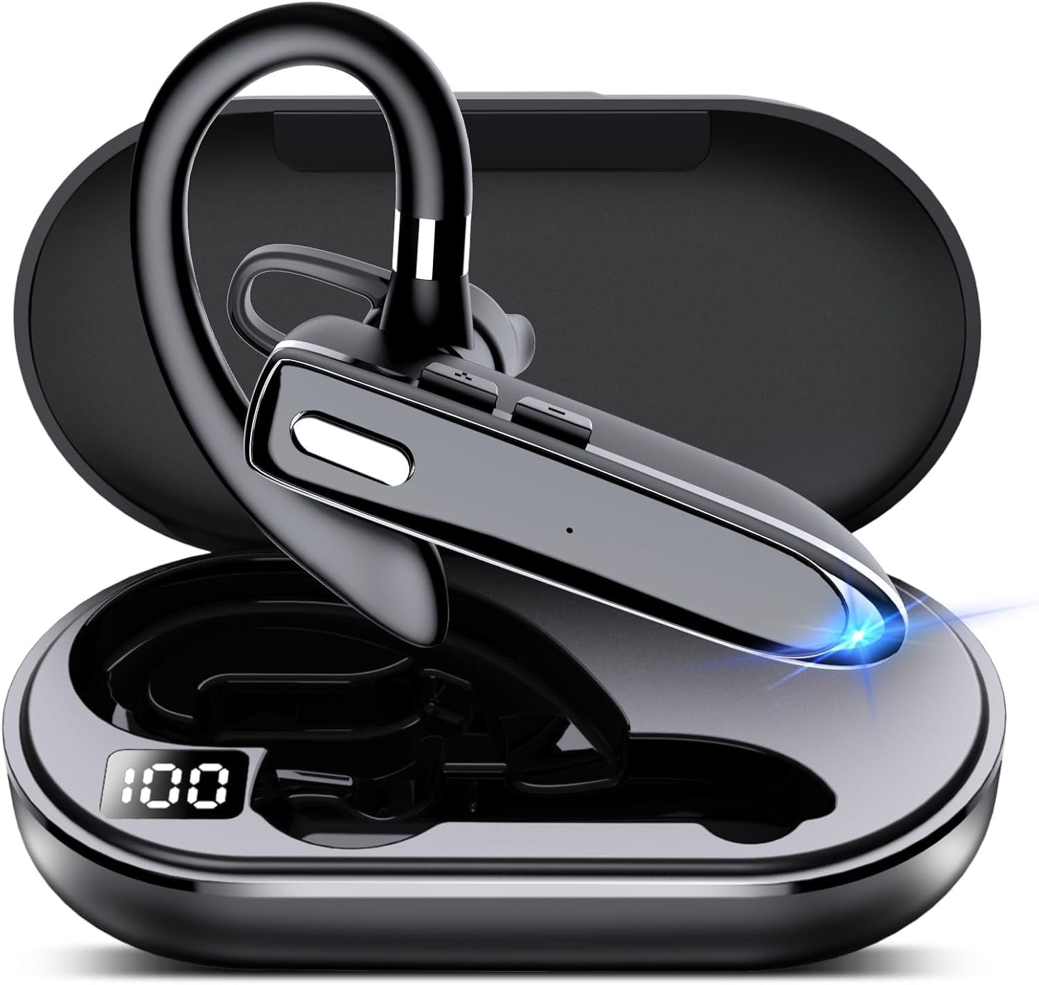EUQQ Bluetooth Single wireless Headset Handsfree Earpiece for phone