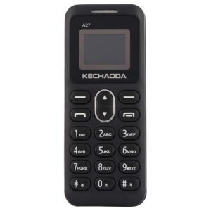 KECHAODA A27 Keypad Dual Sim Mini Mobile Phone with External Memory Slot 1.68cm (0.66 inch) Display Only Mobile Phone & Charging Cable in Box, Battery,No Charger – Black
