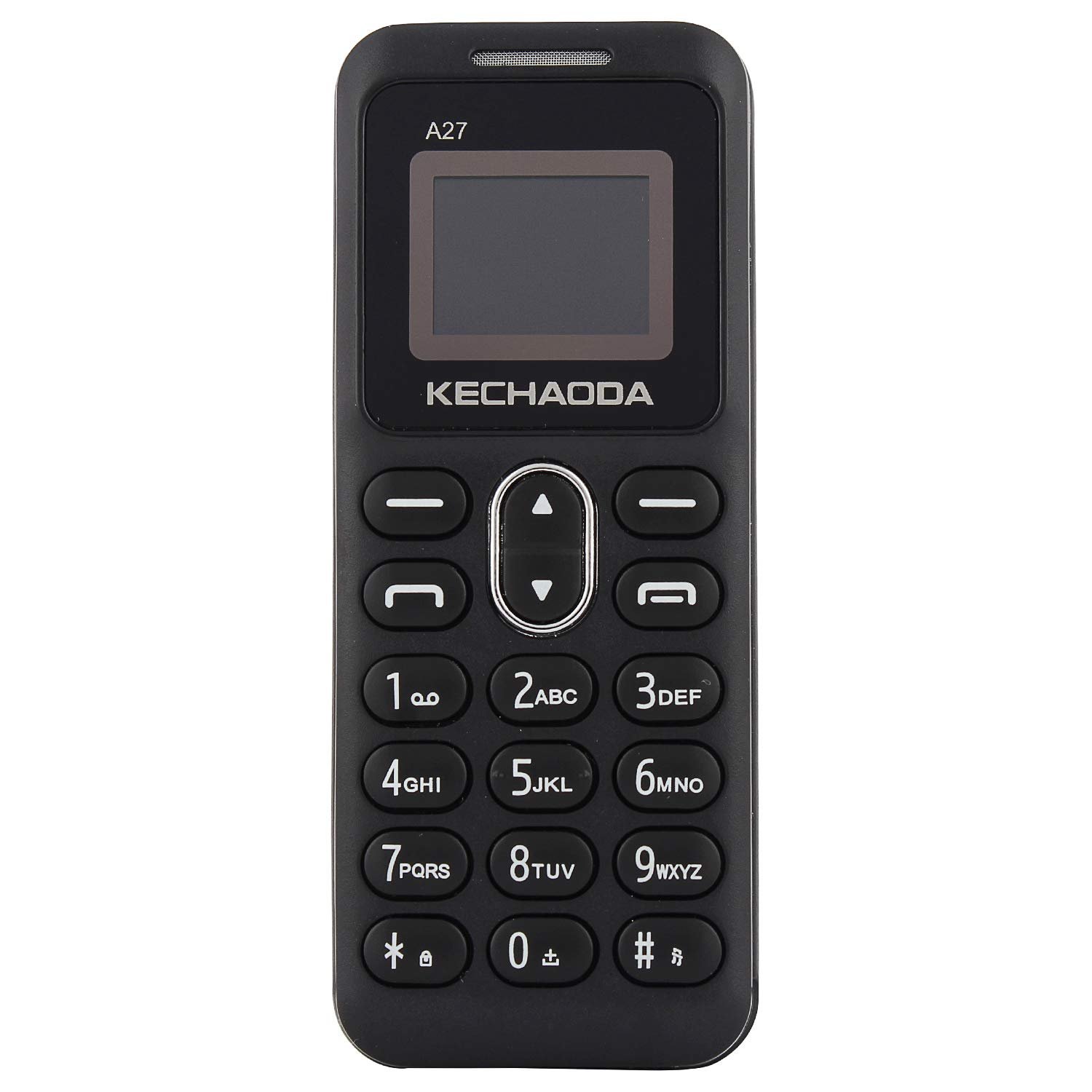 KECHAODA A27 Keypad Dual Sim Mini Mobile Phone with External Memory Slot 1.68cm (0.66 inch) Display Only Mobile Phone & Charging Cable in Box, Battery,No Charger – Black
