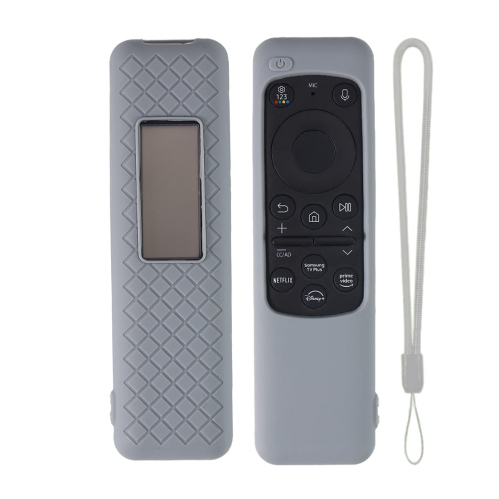 Silicone TV Remote Cover Compatible with Samsung Smart TV Remote 2023 BN59-01432G BN59-01432A (Samsung Smart TV 2023 Model Solar Remote Cover – Style 8, Grey – Style 8)