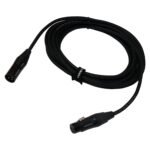 SXFG010 Gold Series XLR Male to Female With Cable Tie for Speaker – 3 Meter (Black)