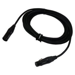 SXFG010 Gold Series XLR Male to Female With Cable Tie for Speaker – 3 Meter (Black)
