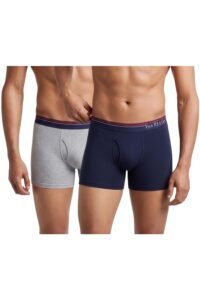 Van Heusen Men’s Cotton Boxer Briefs Pack of 2 | Long Trunk | No ride-up | Super Combed Cotton for softness | Open Front Fly | Moisture‑Wicking | Sweat Absorbant | All‑Day Fresh Technology | Long Lasting Colors |Soft Plush Waistband | Label‑Free Comfort | style 10032