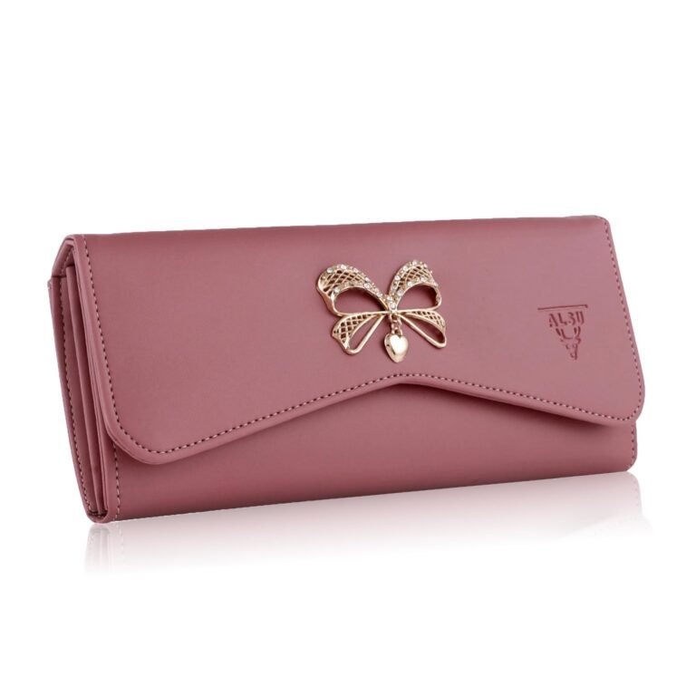 ALSU Women’s Wallet Peach| Stylish Purse with Phone Pocket,4 Card Pocket and Multiple Compartment| Party Clutch for Girl | Travel Hand Purse for Women| Office Bag for Women (gdu-15pch)