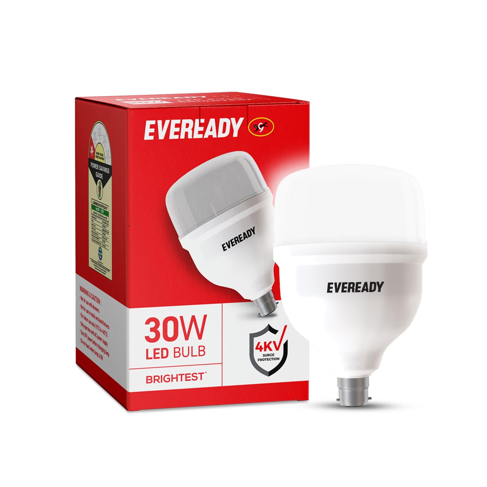 EVEREADY 30W LED Hammer Bulb, B22 Base, Cool Day Light (6500K)