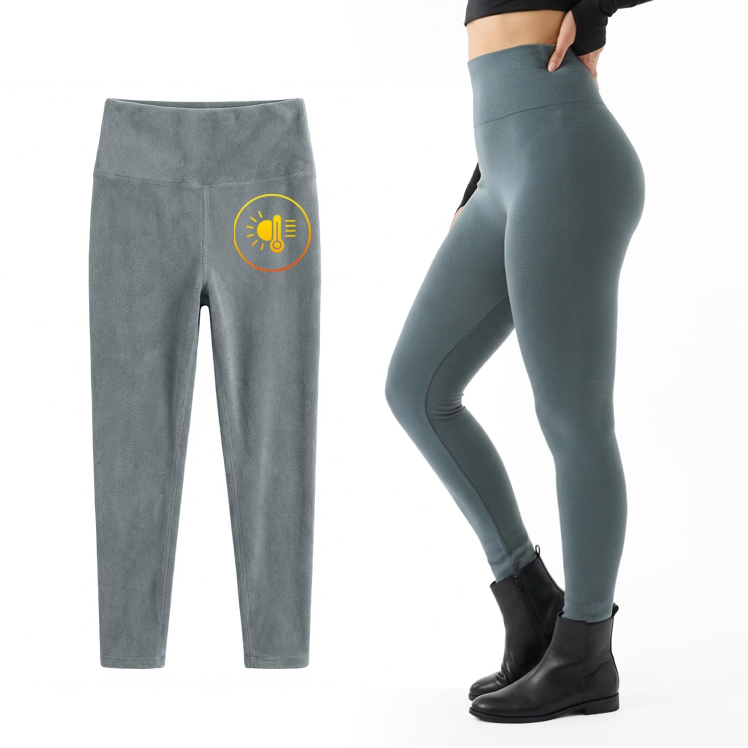 Boldfit Skinny Fit Thermal Wear for Women Leggings Winter Wear for Women Warm Fleece Natural Insulation Lower Body Warmer for Woman Polyspandex Tights Thermals for Woman Winter Inner Leggings