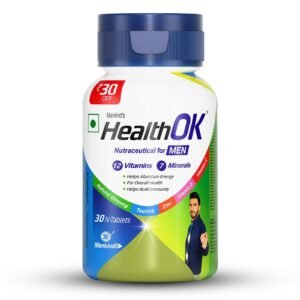 Mankind’s Health OK Multivitamin With Natural Ginseng,Taurine Power,Daily Energy,Alertness,Vitamin D,C & Other 18 Multivitamins Minerals,For Overall Health,30 Tablets (Veg) X Pack Of 1, 250 grams