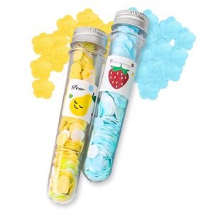 Disposable Paper Soap Tube, Mixed Fragrance Paper Soap Sheets, Flower Design, Compact and Portable, Gentle on All Skin Types, Dissolves Easily, Hygienic and Travel-Friendly