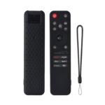Silicone TV Remote Cover Compatible with LG Smart TV Remote MR25GA, Shockproof Protective, Silicone Case with Lanyard (LG MR25GA Remote Cover – Black)