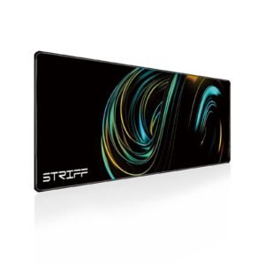 STRIFF Extended Gaming Mouse Pad 800 × 300 × 3mm | Stitched Edges | Non-Slip Rubber Base | Smooth Surface for Precise Mouse Control | Desk Mat for Computer, Laptop & Keyboard | Office, Home & Gaming