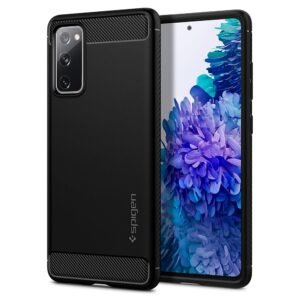 Spigen Rugged Armor | Samsung Galaxy S20 FE 5G Case [Air Cushion Protection] [Flexible] Galaxy S20 FE Back Cover | TPU – Matte Black