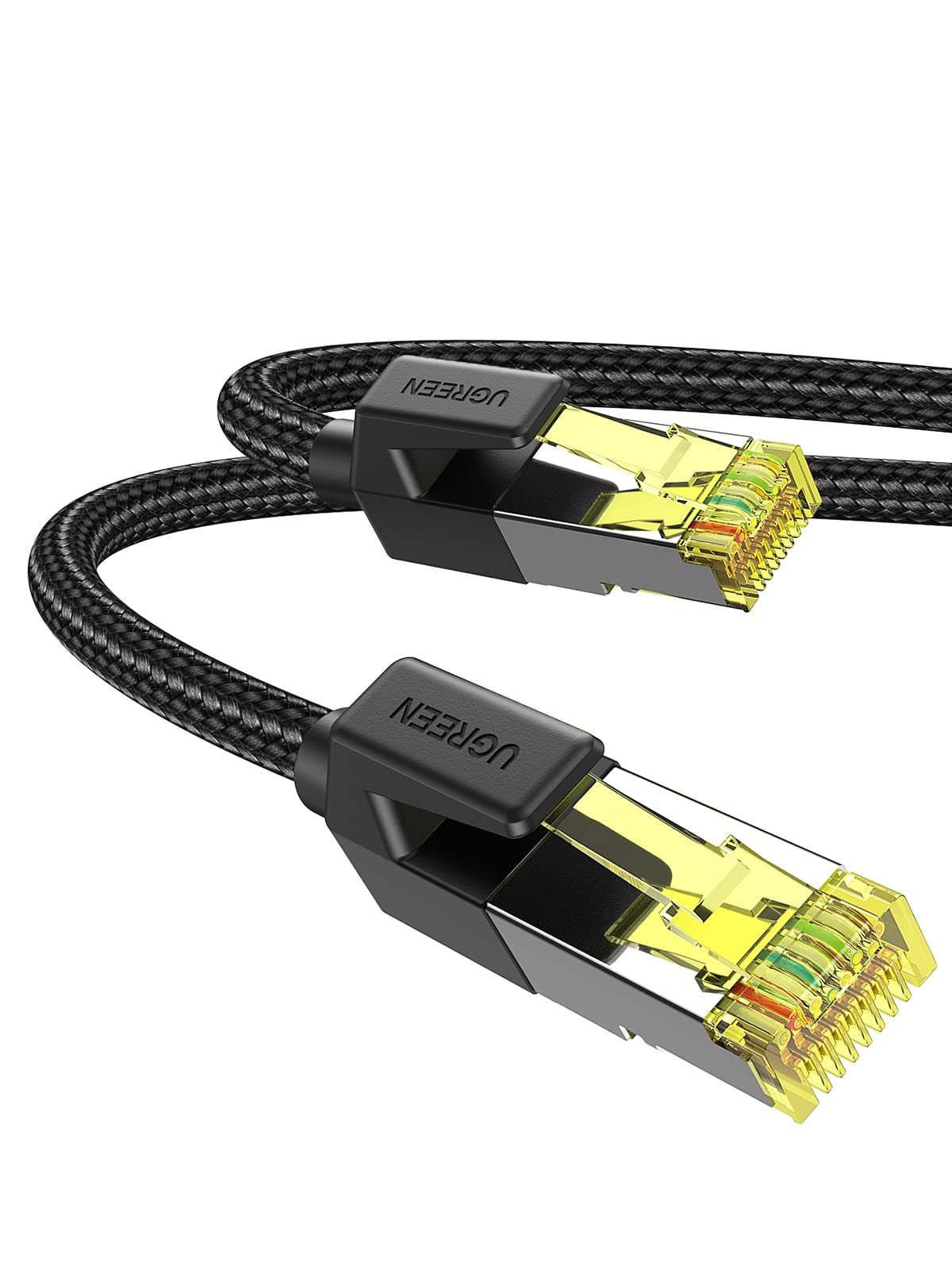 UGREEN Cat7 Ethernet Cable 0.5M, High Speed Braided 10Gbps 600Mhz LAN Wire