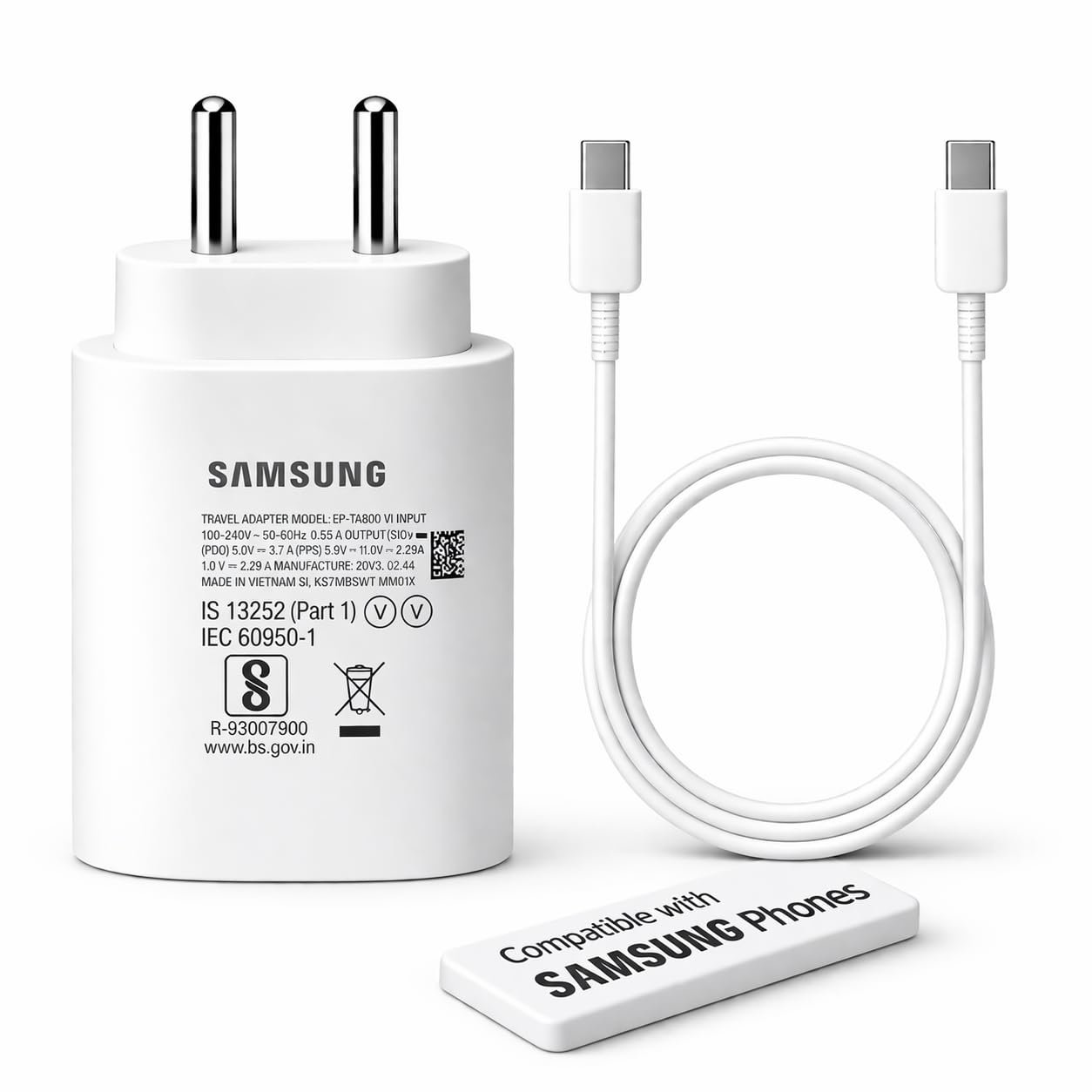 25W Type C Super Fast Charger Adapter with USB C 3.3ft Cable
