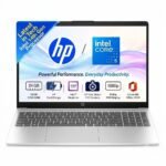 HP 15 Laptop, (14th Gen Core i5) Intel Core 5-120U (24GB RAM, 512GB SSD, Win 11, M365 Basic(1yr)* Office24,15.6”/39.6cm FHD Anti-Glare Display, Backlit KB, FHD Camera, Dual Speakers, Silver, 1.59kg)