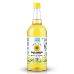 Natureland Organics Wood Cold Pressed Organic Sunflower Oil, 1 L