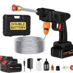TEKCOOL Cordless Portable Wireless Pressure Washer Gun 48V 12000mAh High Pressure Water Gun for Car Wash Bike Washing Cleaning, Black