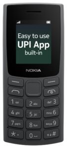 Nokia All-new 105 Single Sim Keypad Phone with Built-in Phone Pay app, Long-Lasting Battery, Wireless FM Radio| 1 Year Replacement Guarantee | Charcoal