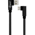 Black l shape 90 degree Short Usb Cable Micro Usb Cable Fast Charging micro usb short cable fast charging small Nylon braided unbreakable cord wire 25cm for power bank smart phone android samsung
