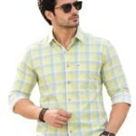 Majestic Man Men Box Checkered Slim Fit Cotton Casual Shirt