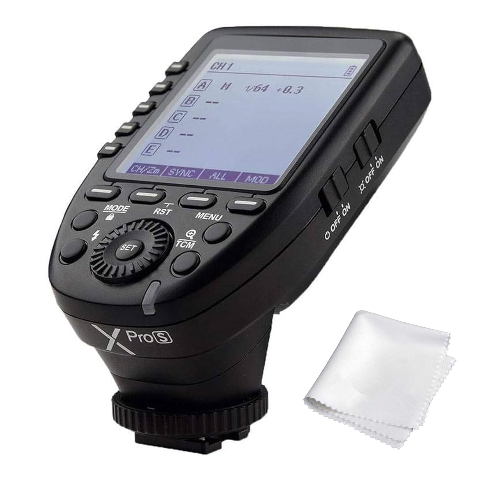 Godox Xpro-S for Sony TTL Wireless Flash Trigger 1/8000s HSS TTL-Convert-Manual Function Large Screen Slanted Design 5 Dedicated Group Buttons 11 Customizable Functions
