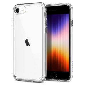 Spigen Ultra Hybrid 2 Back Cover Case for iPhone SE(2022/2020)/8/7, Clear Transparent, Durable Hybrid Structure – Polycarbonate + TPU | Crystal Clear