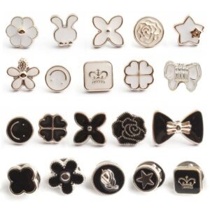 20PCS Brooch Pins for Women, Instant Jean Fasteners, Shirt Safety Accessories, Pearl Enamel Brooch Set, Modesty Clips for Dresses, Coats & DIY Clothing