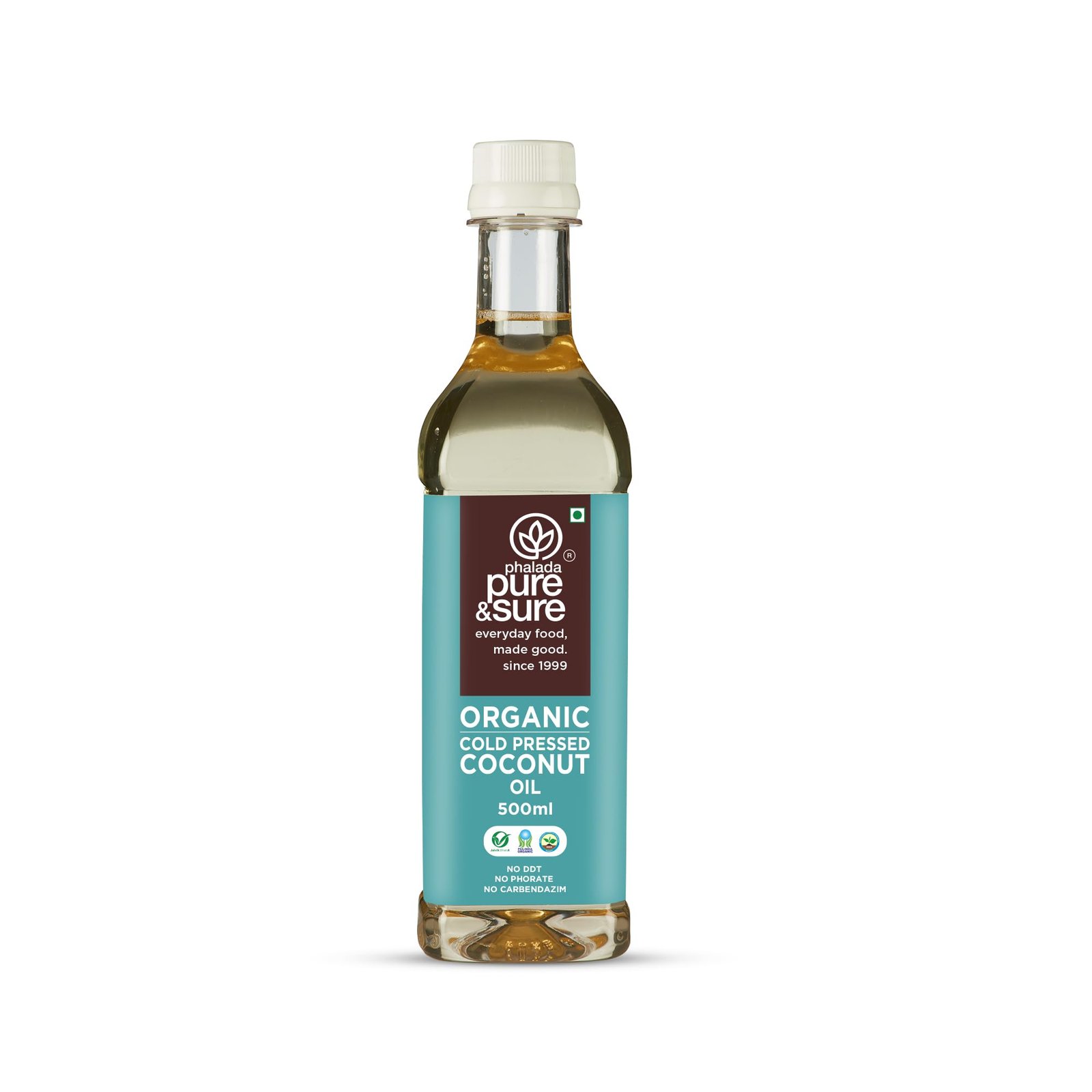 Pure & Sure Organic Coconut Oil, 500ml, White