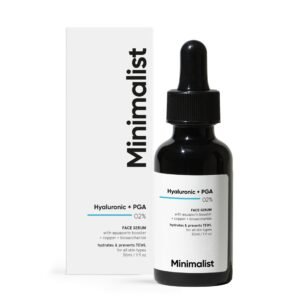 Minimalist 2% Hyaluronic Acid + PGA Serum for Intense Hydration, Glowing Skin & Fine Lines | Daily Hydrating Face Serum For Women & Men with Dry, Normal & Oily Skin | 30 ml