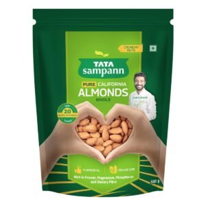 Tata Sampann Pure California Almonds Whole, 500g, Real Nuts, High In Fiber, Badam Giri, Rich In Protein, Magnesium, Phosphorus And Dietary Fibre, Nuts & Dry Fruits