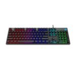 HP K500F Wired Gaming Keyboard, Backlit Membrane with Mixed Color Lighting, Metal Panel with Logo Lighting, 26 Anti-Ghosting Keys, and Windows Lock Key / 3 Years Warranty(7ZZ97AA)