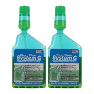 IFTEX® Clean System G Petrol Additive for All Petrol Cars (400 ml) Treats 400 L Petrol/e 20 Petrol Fuel Treatment and Injector Cleaner for Cleaning deposits & Mileage Improvement (200 ml Pack of 2)