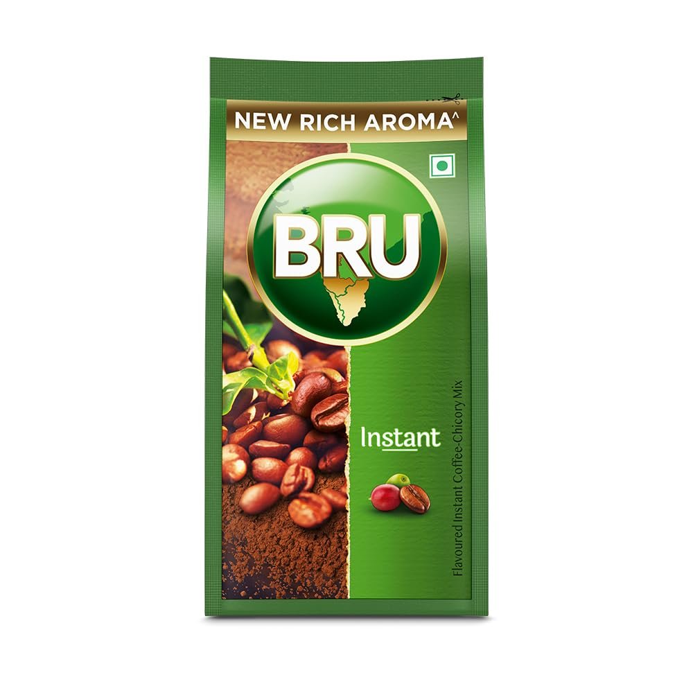 Bru Instant Coffee 200g Poly | Aromatic Coffee from South Indian Plantations | Premium Blend of Robusta & Arabica Beans for a Rich Coffee Experience | 200g Poly