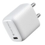 Portronics Adapto 20X 20W Type C PD Fast Charging Adaptor, Fast Charger for iPhone 17/16/15/14/13/12 Series with Plus/Pro/Pro Max Series Support, Samsung All Series Smartphones & All Type C Phone