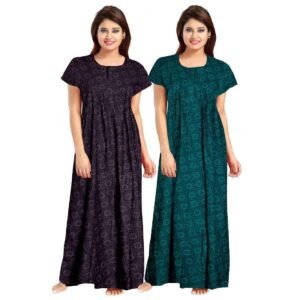 PNAEONG Women’s Cotton Nighty Stylish Gown Loungewear for Ladies