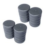 LifeKrafts Ceramic Magnets | 18×5 mm Round Disc | Pack of 20 | Grade 11 Durable Small Magnets for Refrigerator, Whiteboard & Crafts | DIY, Office, School & Home Use