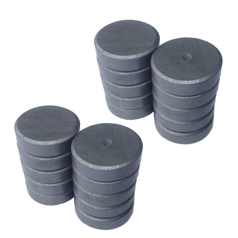 LifeKrafts Ceramic Magnets | 18×5 mm Round Disc | Pack of 20 | Grade 11 Durable Small Magnets for Refrigerator, Whiteboard & Crafts | DIY, Office, School & Home Use