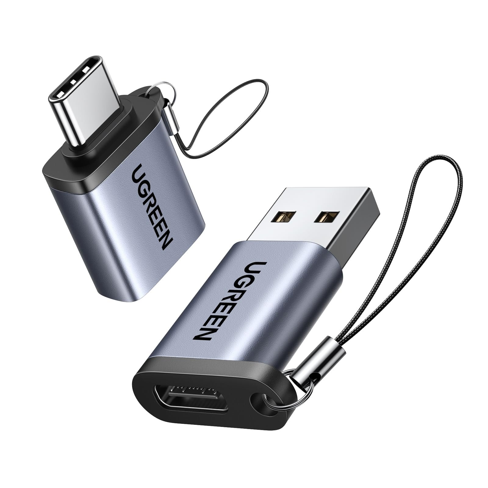 UGREEN 10Gbps USB Adapter 2 Pack, USB C Male to A Female OTG Cable