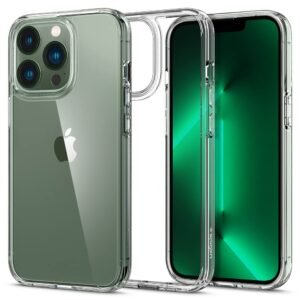 Spigen Ultra Hybrid Back Cover Case for iPhone 13 Pro, Clear Transparent, Durable Hybrid Structure – Polycarbonate + TPU | Crystal Clear
