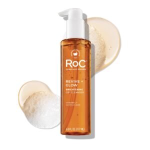 RoC Multi Correxion Revive + Glow Gel Facial Cleanser With Vitamin C, & Glycolic Acid, Paraben-Free, Sulfate-Free Skin Care, 6 Ounces