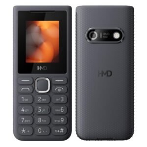 HMD 102 Keypad Mobile Phone | Dual SIM with Camera, Long Lasting Battery, Durable Design, English Phone Talker, Wireless FM Radio, MP3 Player, MicroSD, 1-Year Replacement Guarantee | Grey
